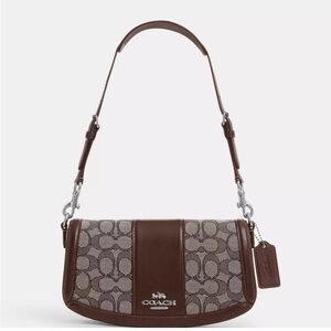 NWT! COACH Andrea Shoulder Bag in Signature Jacquard